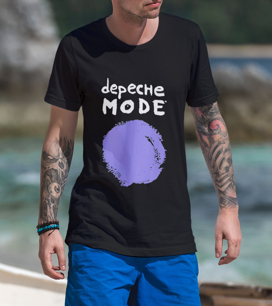 Depeche Mode Devotional Band Purple Circle T-Shirt