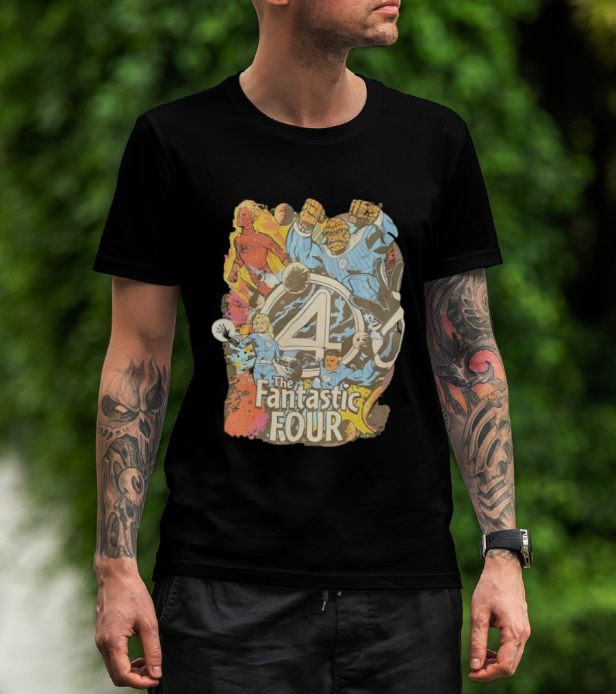 The Fantastic Four Comic Book Style Mr. Fantastic Invisible Woman Human Torch The Thing T-Shirt