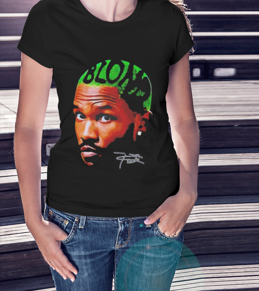 Blond Frank Ocean Big Face Green Hair Signature T-Shirt