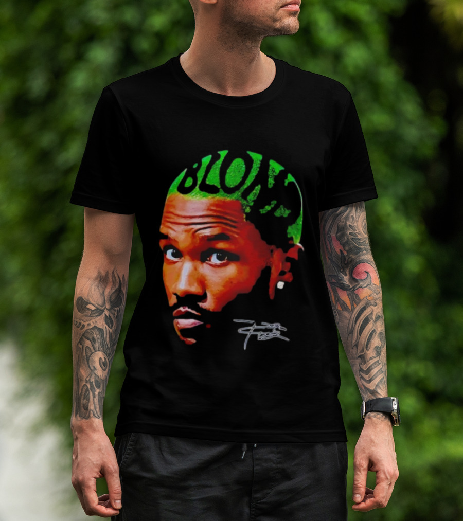 Blond Frank Ocean Big Face Green Hair Signature T-Shirt