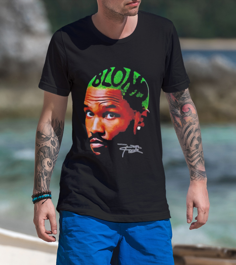 Blond Frank Ocean Big Face Green Hair Signature T-Shirt