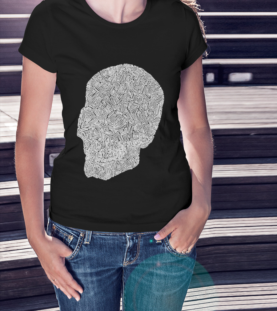 Noah Scalin Obsessive Compulsive Skull Maze T-Shirt
