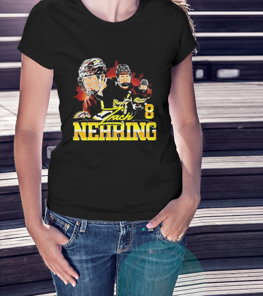 Western Michigan Broncos Men's Ice Hockey Zach Nehring 8 NCAA T-Shirt
