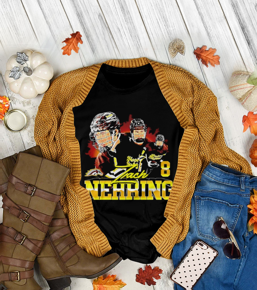 Western Michigan Broncos Men's Ice Hockey Zach Nehring 8 NCAA T-Shirt