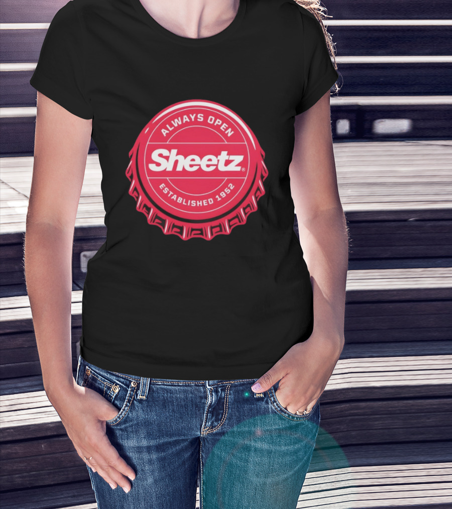 Always Open Sheetz Established 1952 Red Bottle Cap T-Shirt