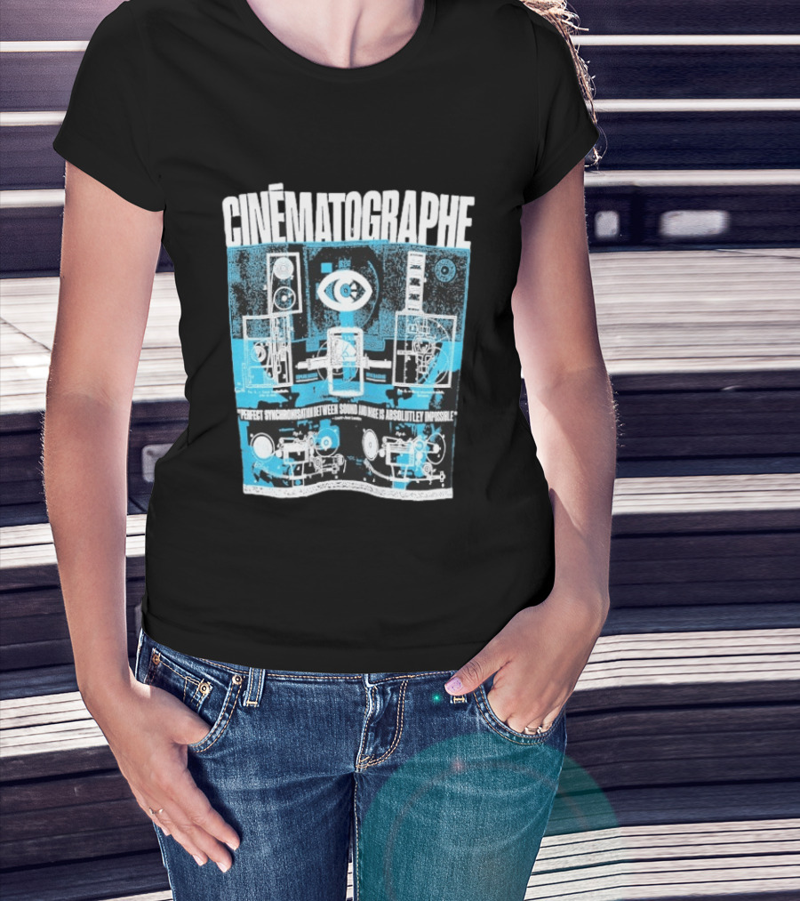 Cinématographe Perfect Synchronisation Between Sound And Image Is Absolutely Impossible Apparatus Schematic T-Shirt