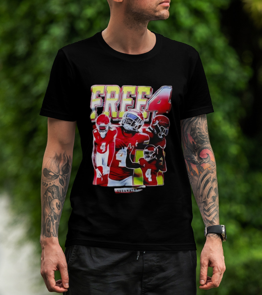 Free 4 Rashee Rice Kansas City Chiefs Dreamathon T-Shirt