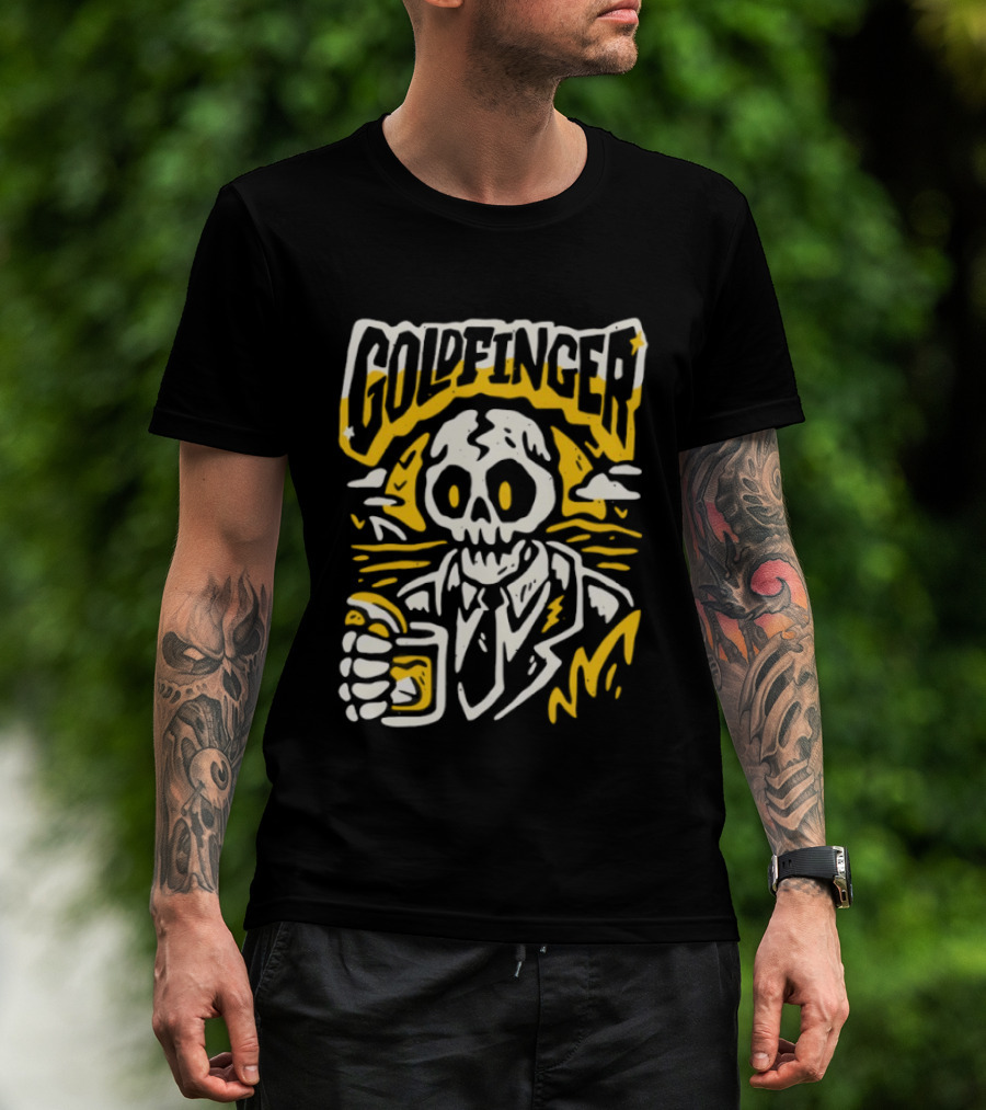 Goldfinger Skeleton Holding Tijuana T-Shirt