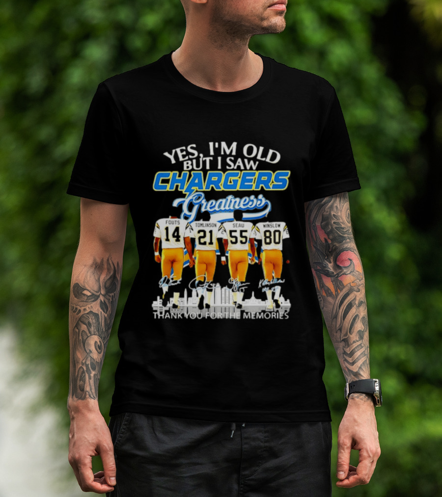 Yes I’m Old But I Saw LA Chargers Greatness Logo T-Shirt