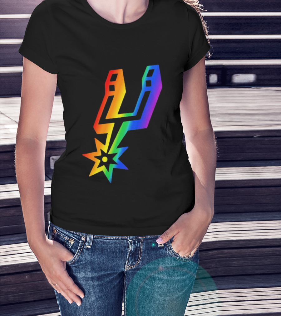 San Antonio Spurs LGBT Pride Rainbow Spurs T-Shirt