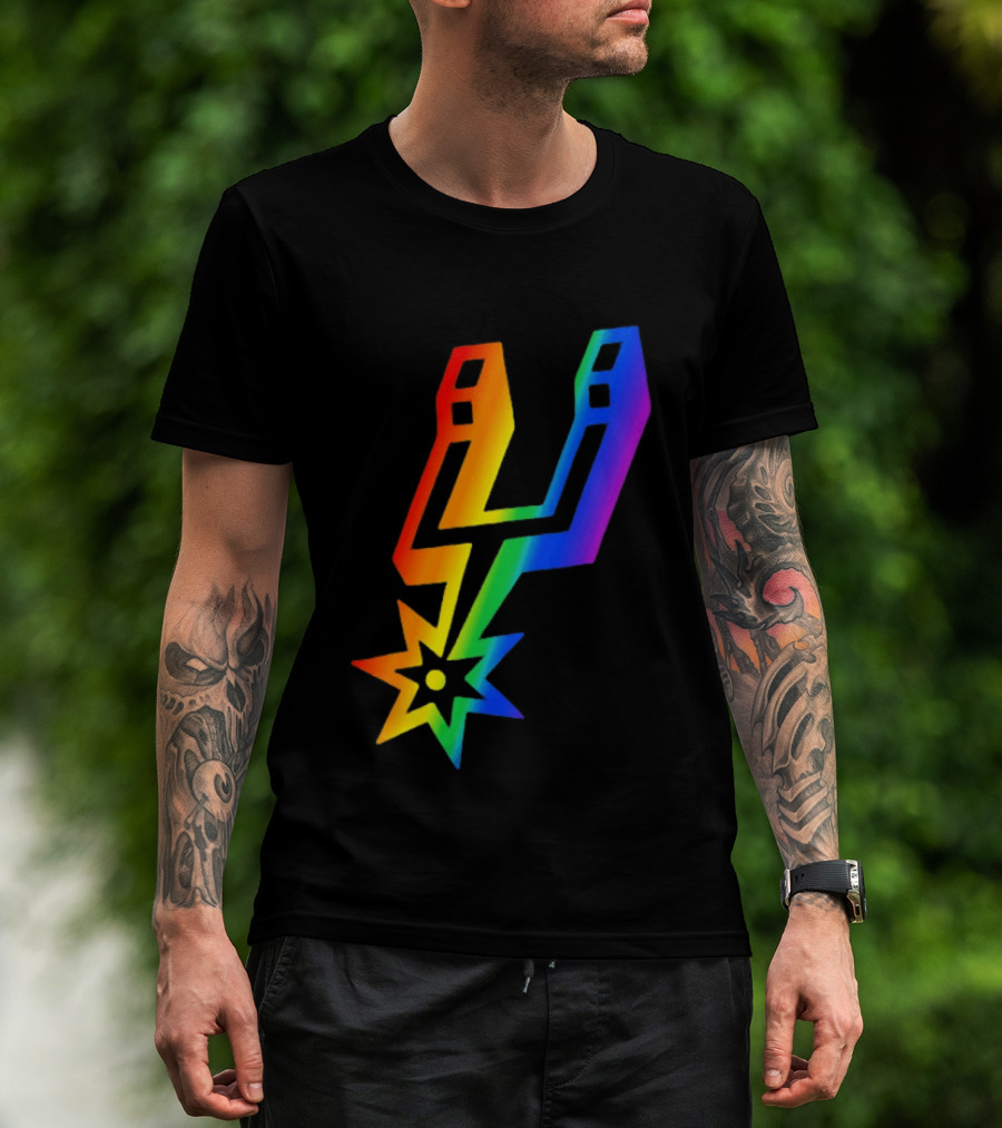 San Antonio Spurs LGBT Pride Rainbow Spurs T-Shirt