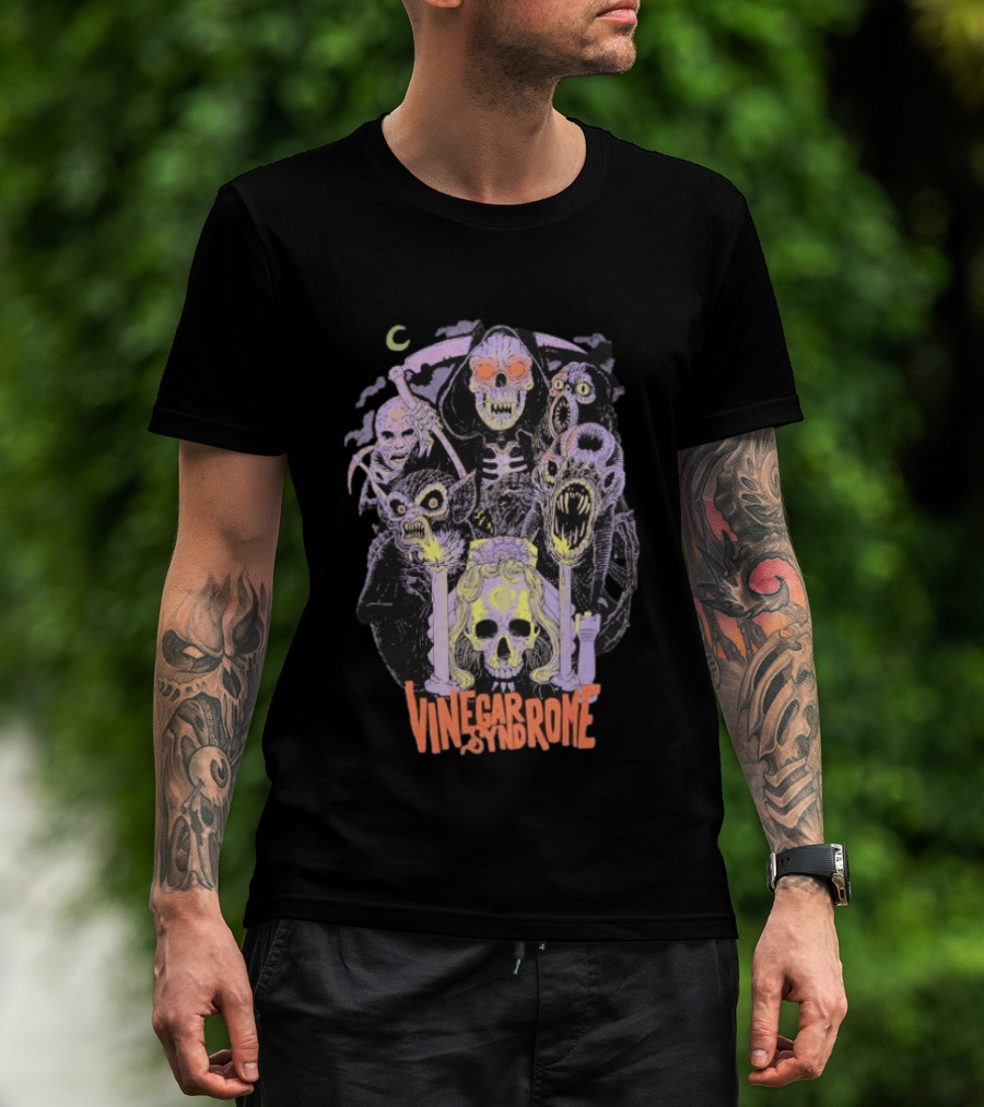 Vinegar Syndrome Spookies Horror Monsters Skeletons And Creatures Collection T-Shirt