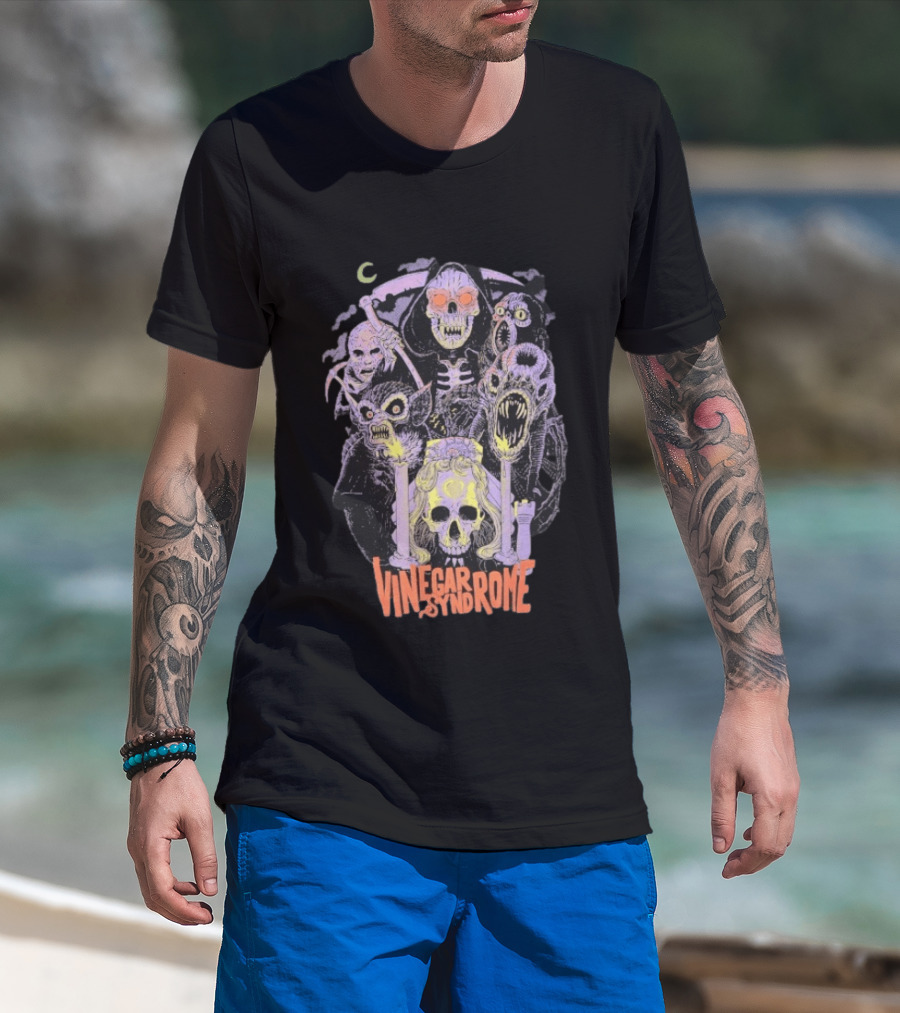 Vinegar Syndrome Spookies Horror Monsters Skeletons And Creatures Collection T-Shirt