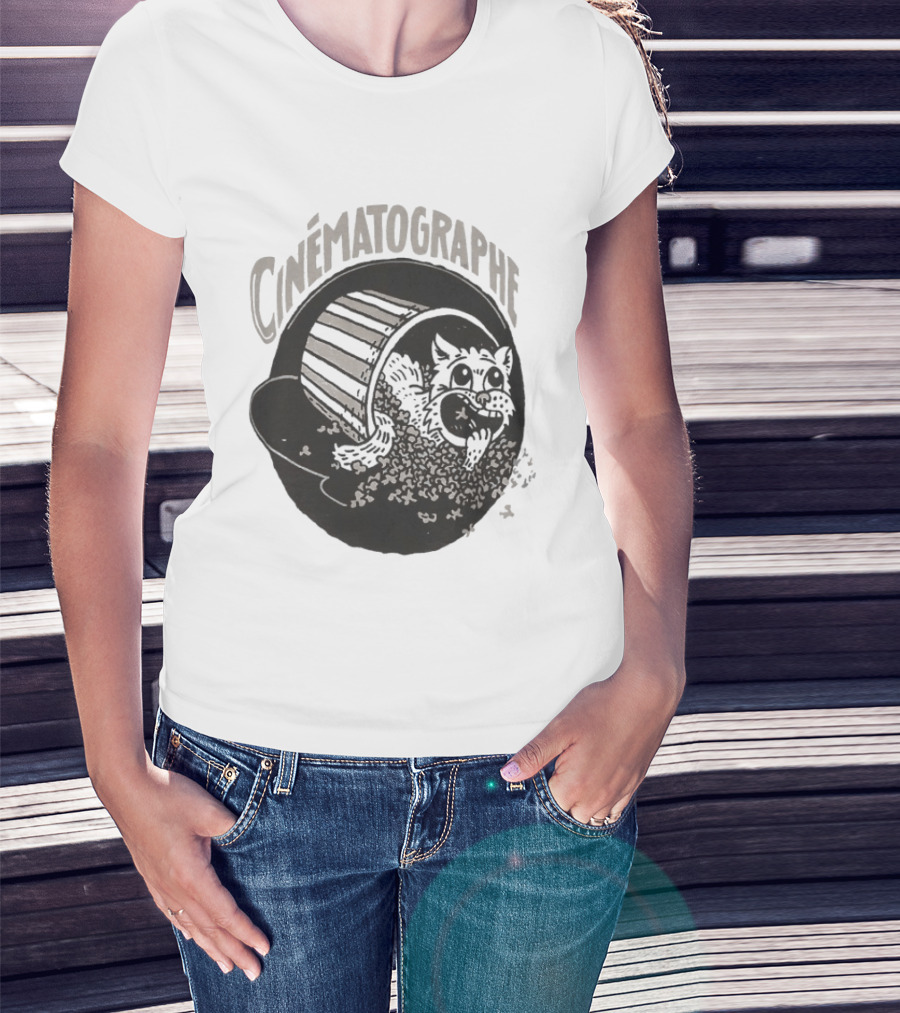 Cinématographe Feral Popcorn Cat Burst T-Shirt