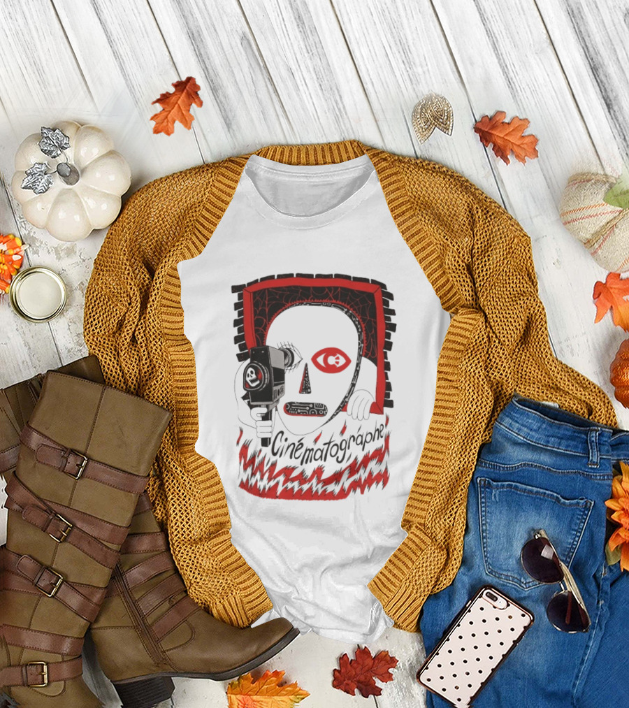 Cinématographe Peeping Tom Red Mask Camera T-Shirt