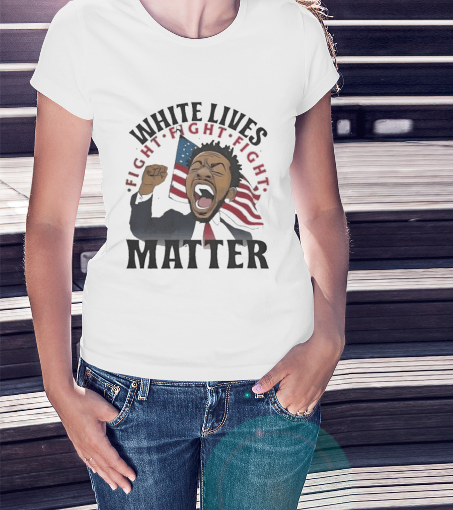 Kendrick Lamar White Lives Fight Matter American Flag Powers T-Shirt
