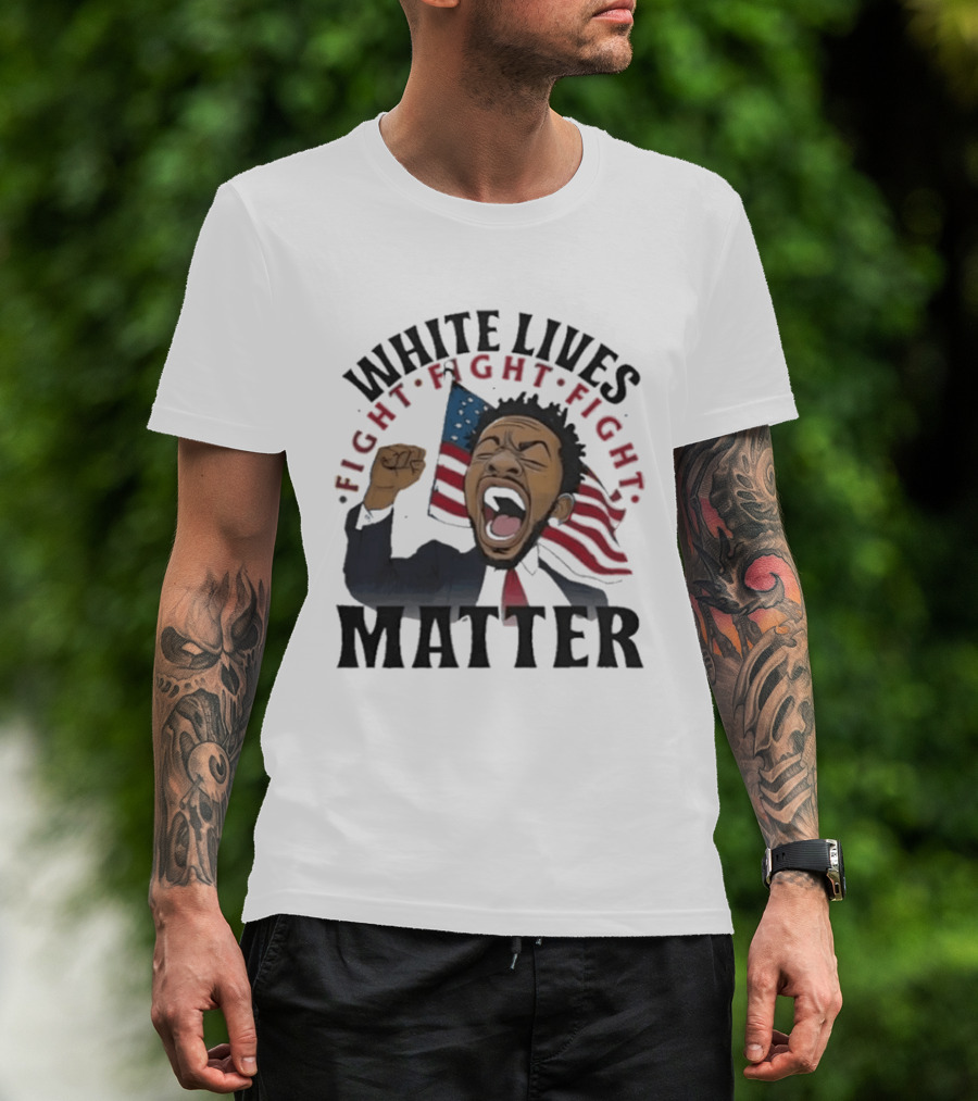 Kendrick Lamar White Lives Fight Matter American Flag Powers T-Shirt