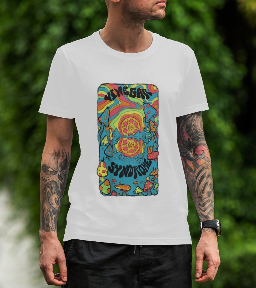 Vinegar Syndrome Shroomland Psychedelic Sun Variant Trippy Mushrooms T-Shirt