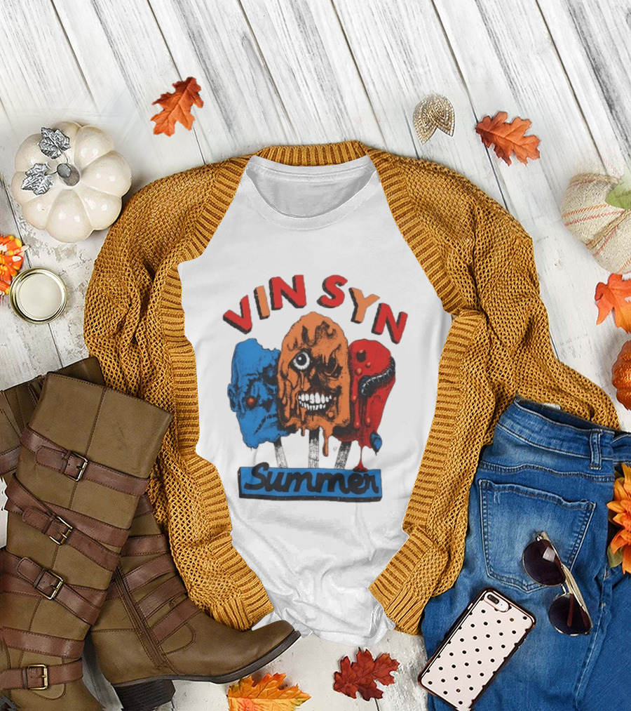 VIN SYN Summer Horror Monster Trio T-Shirt