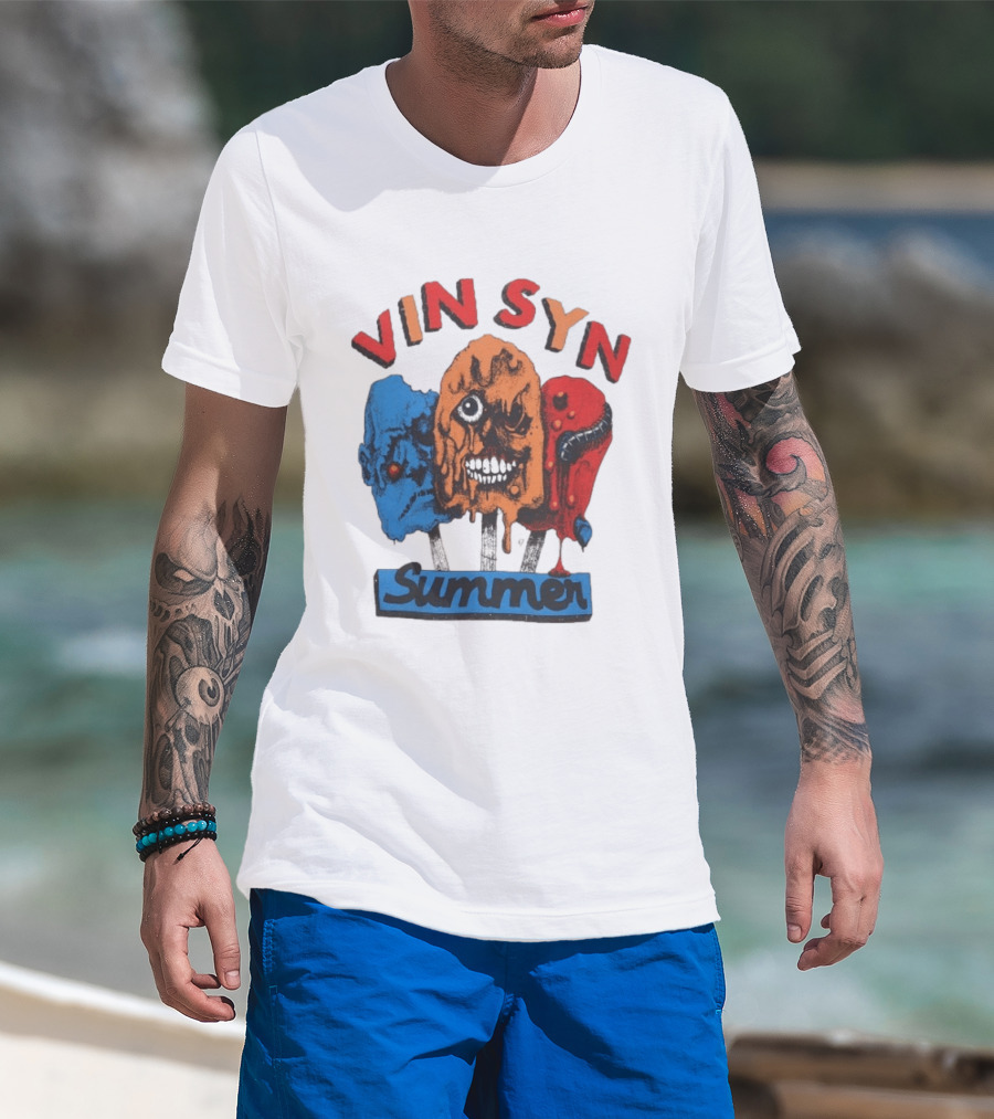 VIN SYN Summer Horror Monster Trio T-Shirt