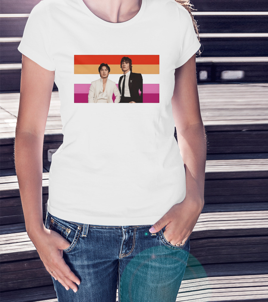 Hudson Williams Connor Storrie Lesbian Pride Flag Themes T-Shirt