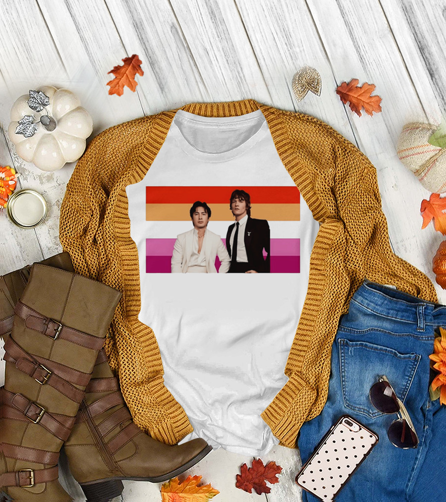 Hudson Williams Connor Storrie Lesbian Pride Flag Themes T-Shirt