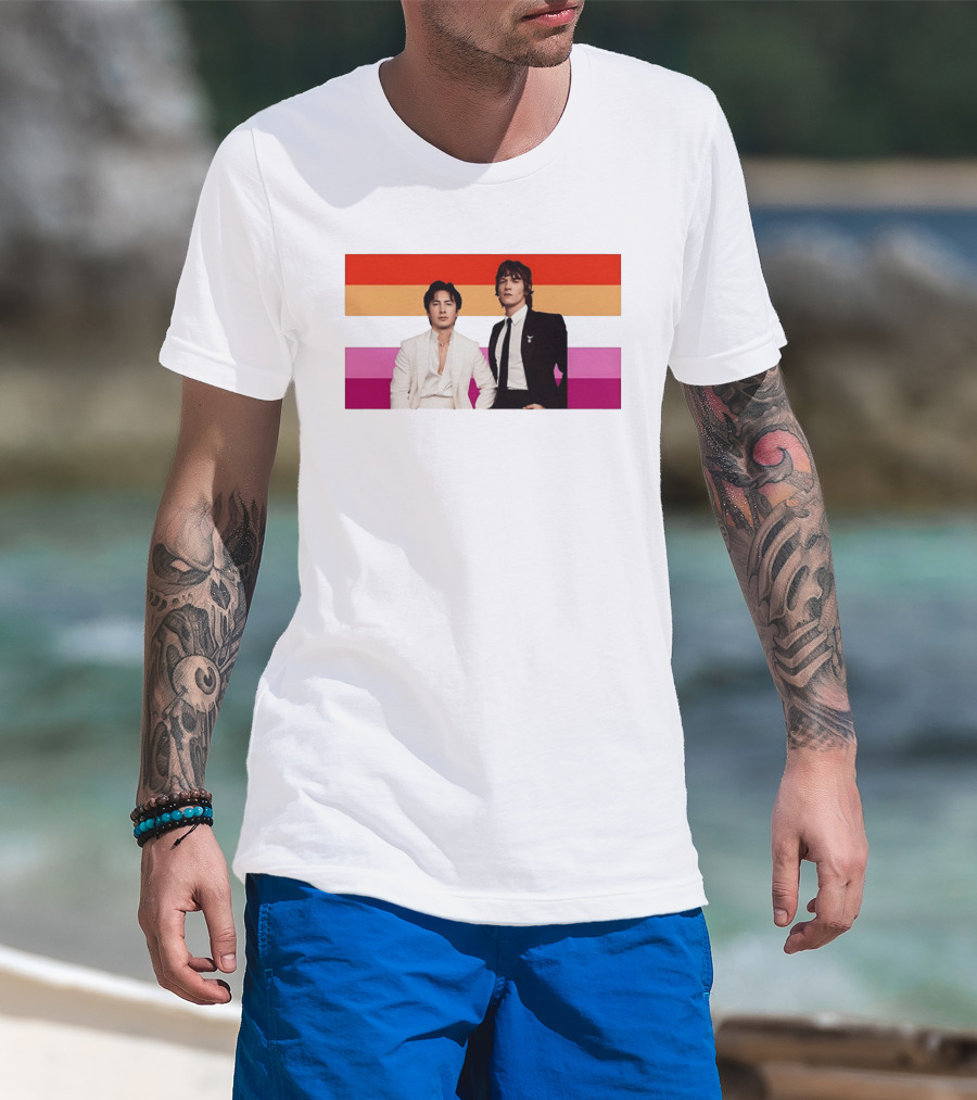 Hudson Williams Connor Storrie Lesbian Pride Flag Themes T-Shirt