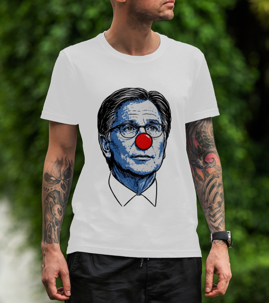 Dan Lifshatz Clown Red Nose Illustration Pop Culture T-Shirt