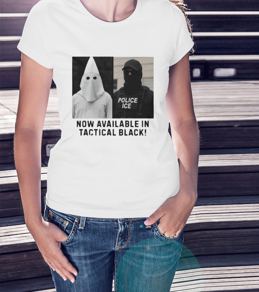 Now Available In Tactical Black Anti ICE Police ICE T-Shirt