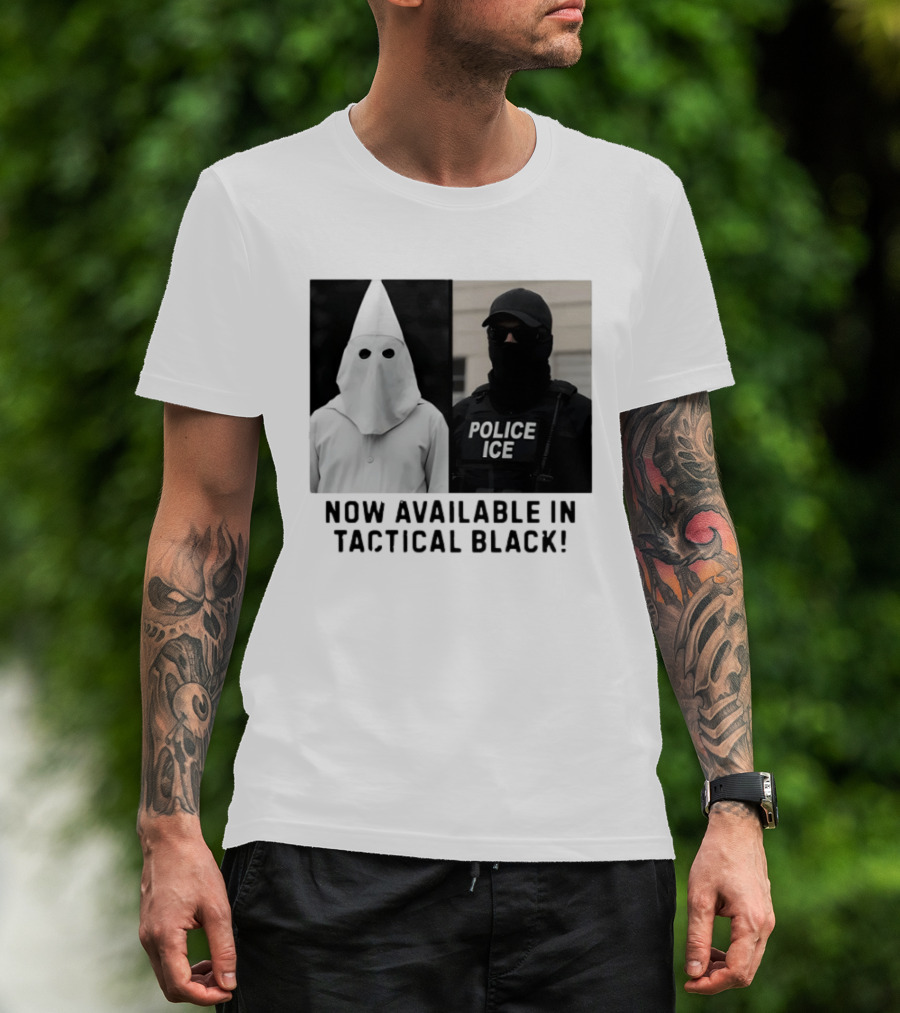 Now Available In Tactical Black Anti ICE Police ICE T-Shirt