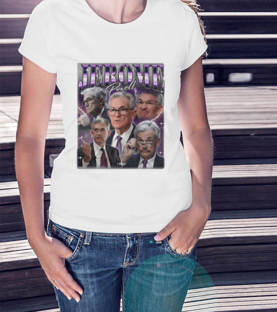 Jerome Powell Collage Multiple Expressions And Poses T-Shirt