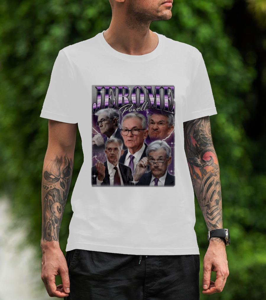 Jerome Powell Collage Multiple Expressions And Poses T-Shirt