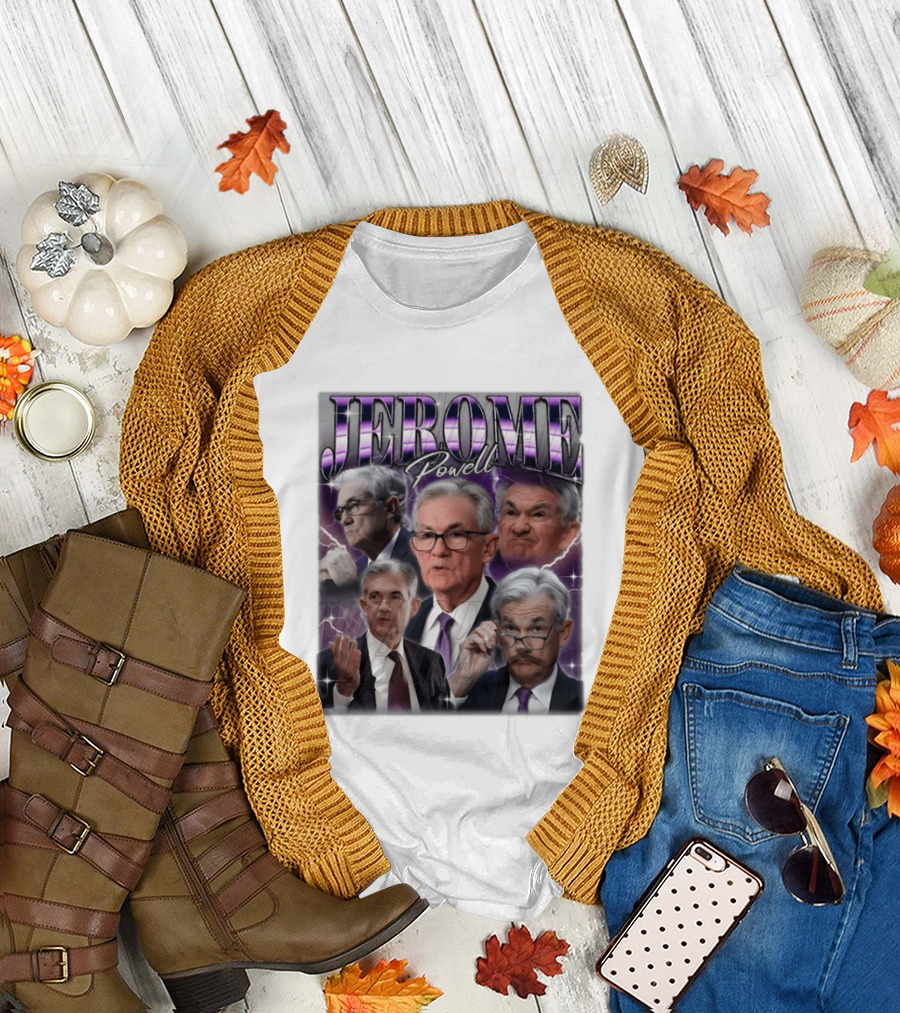 Jerome Powell Collage Multiple Expressions and Poses T-Shirt