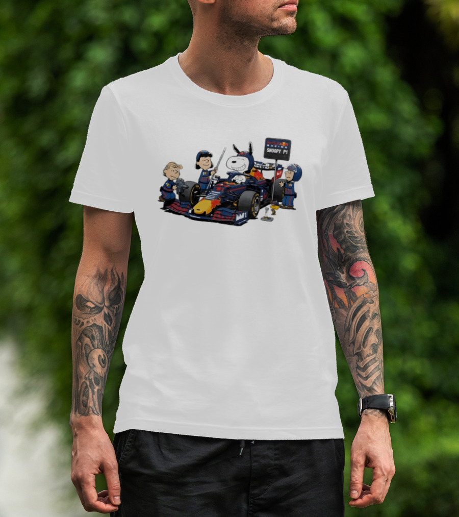 Red Bull Racing Snoopy P1 Peanuts Motorsport Pit Crew T-Shirt