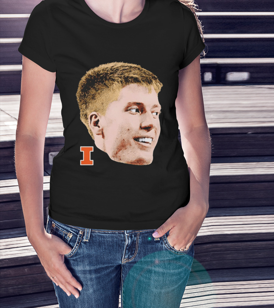 Ben Humrichous Illinois Fighting Illini Big Head I T-Shirt