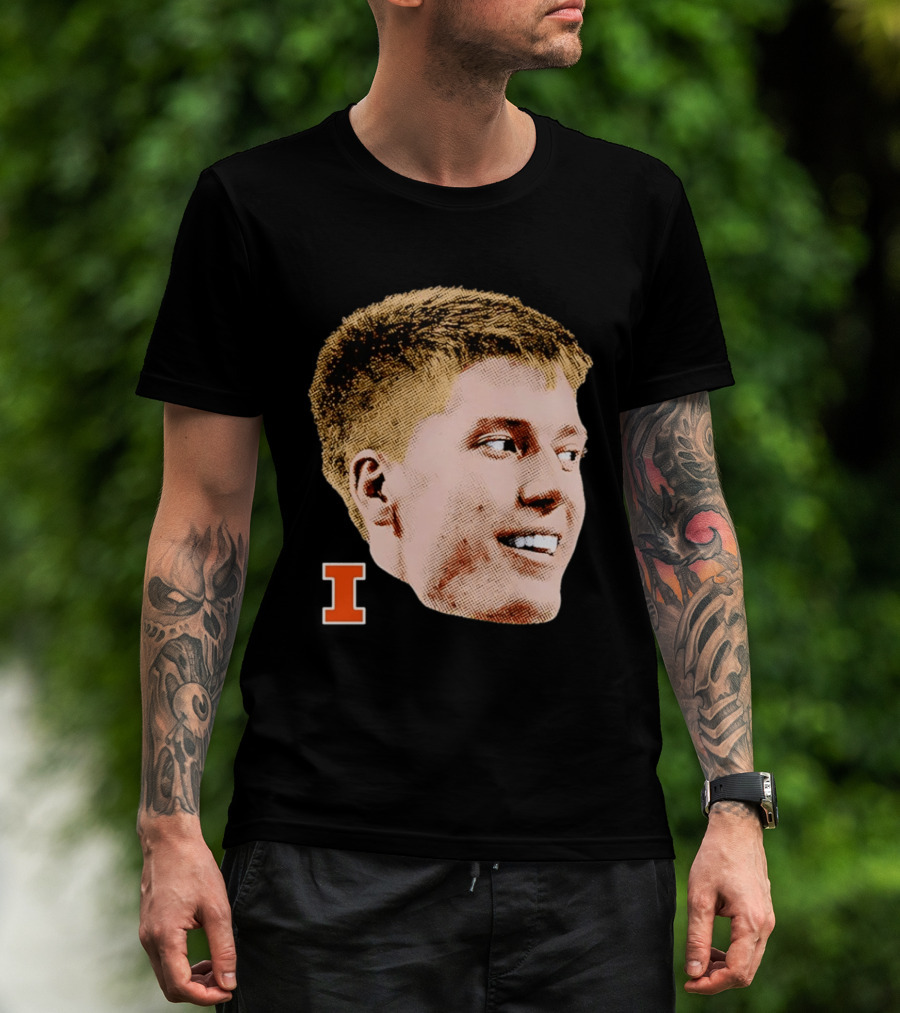 Ben Humrichous Illinois Fighting Illini Big Head I T-Shirt