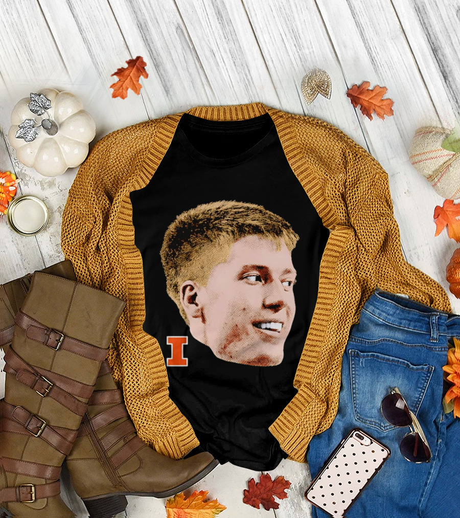 Ben Humrichous Illinois Fighting Illini Big Head I T-Shirt