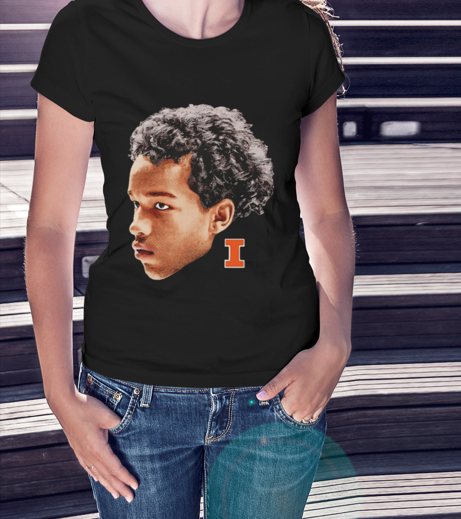 Blake Fagbemi Illinois Fighting Illini Big Head Iconic I T-Shirt