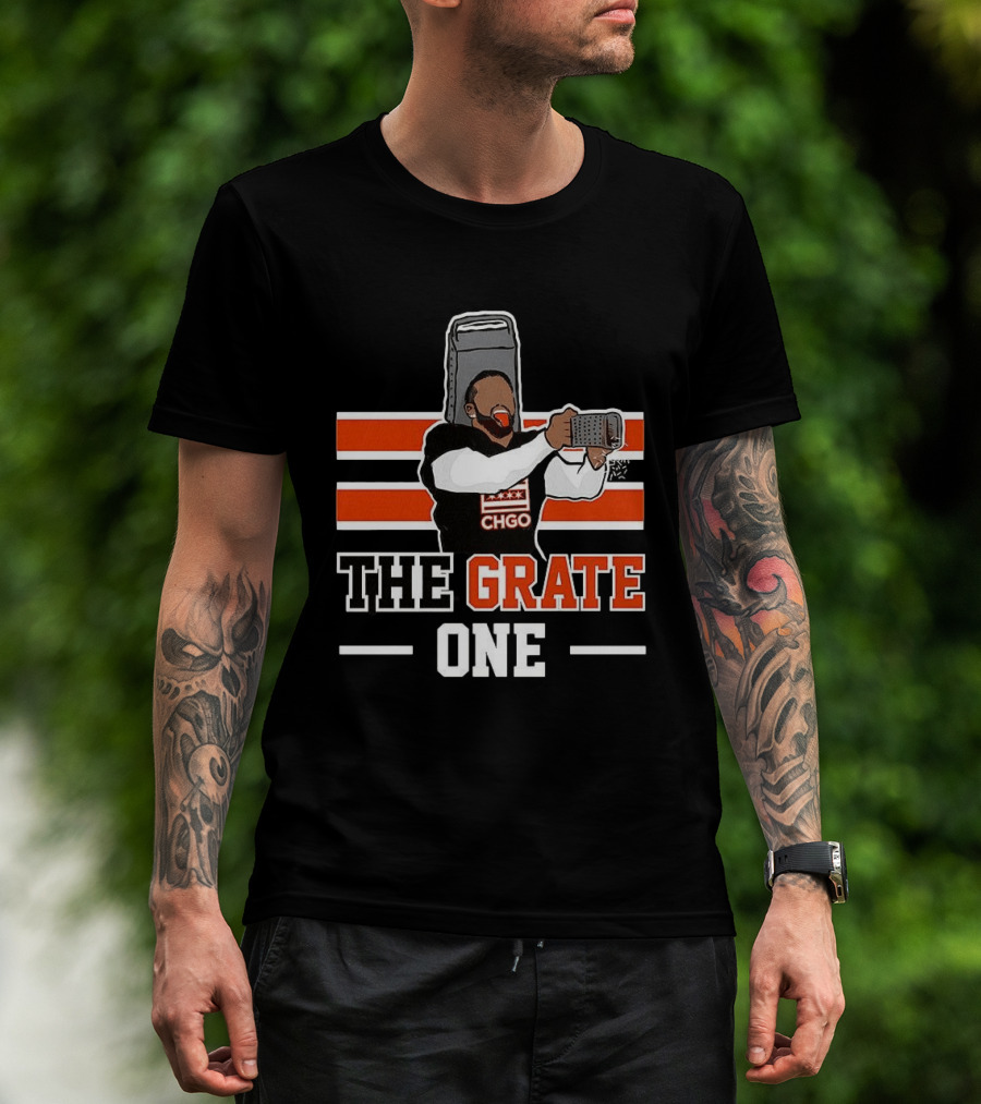 Chicago Bears CHGO The Grate One Caleb Williams Cheese T-Shirt