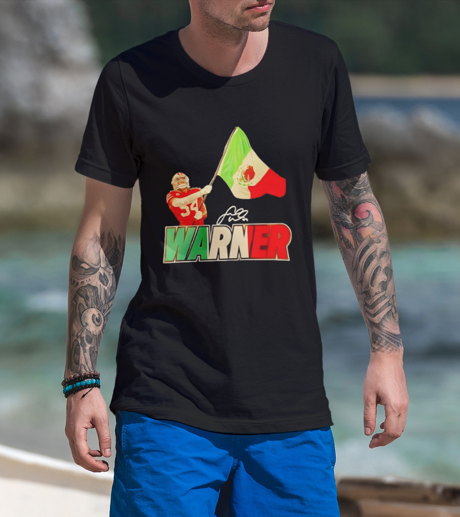 Fred Warner Mexico Flag San Francisco 49ers Player Celebration T-Shirt
