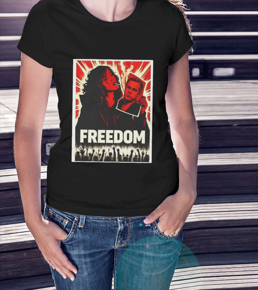 Freedom Expression Red And Black Powerful Political T-Shirt