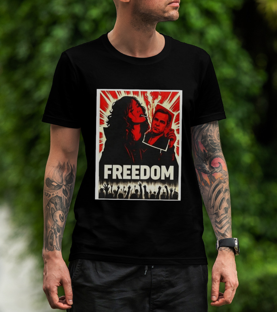 Freedom Expression Red And Black Powerful Political T-Shirt
