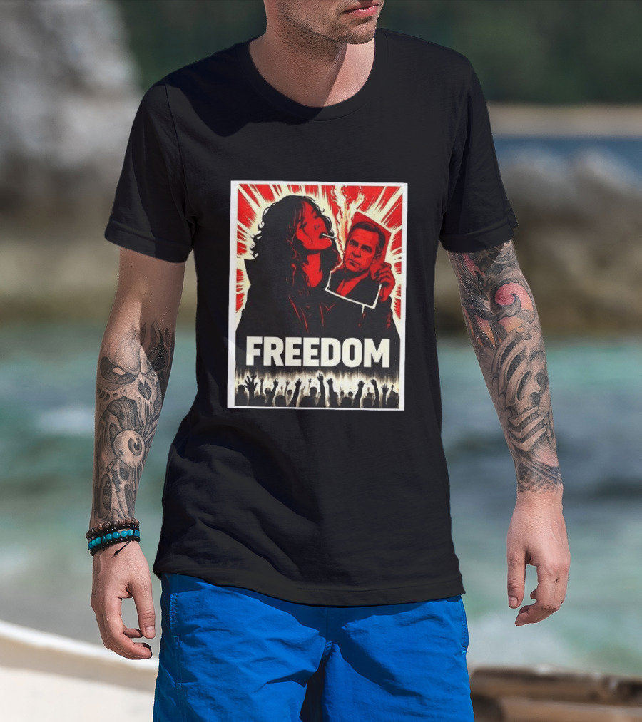 Freedom Expression Red And Black Powerful Political T-Shirt