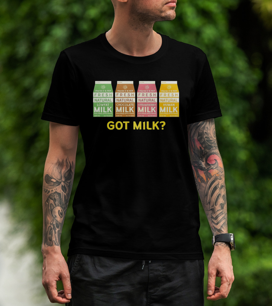 Got Milk Fresh Natural Vitamin D HDP Lowfat Chocolate Strawberry Human T-Shirt