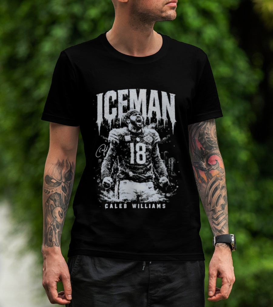 Iceman Caleb Williams 18 Chicago Bears Football T-Shirt