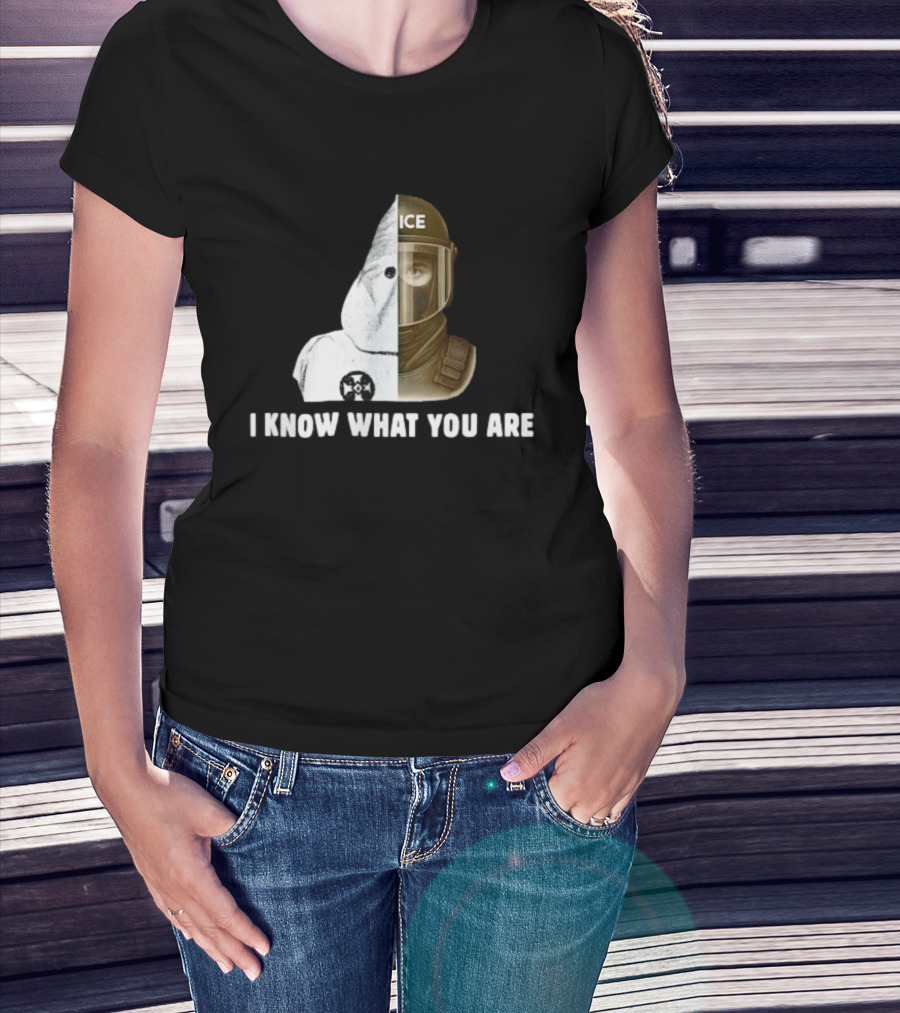 Abolish ICE Social Justice I Know What You Are KKK Comparison T-Shirt