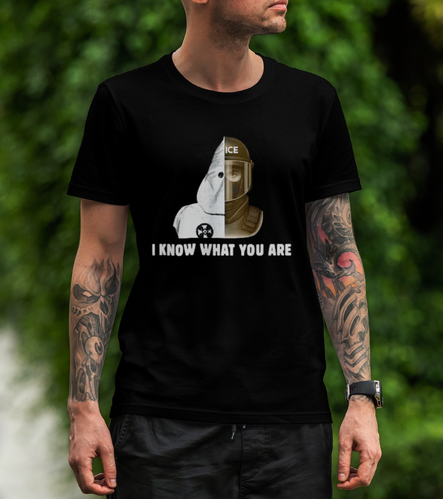 Abolish ICE Social Justice I Know What You Are KKK Comparison T-Shirt