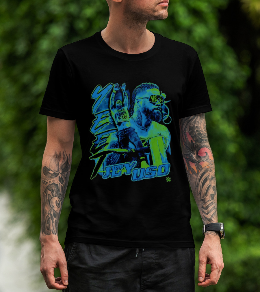 Jey Uso Yeet Ain't Easy WWE Grunge T-Shirt