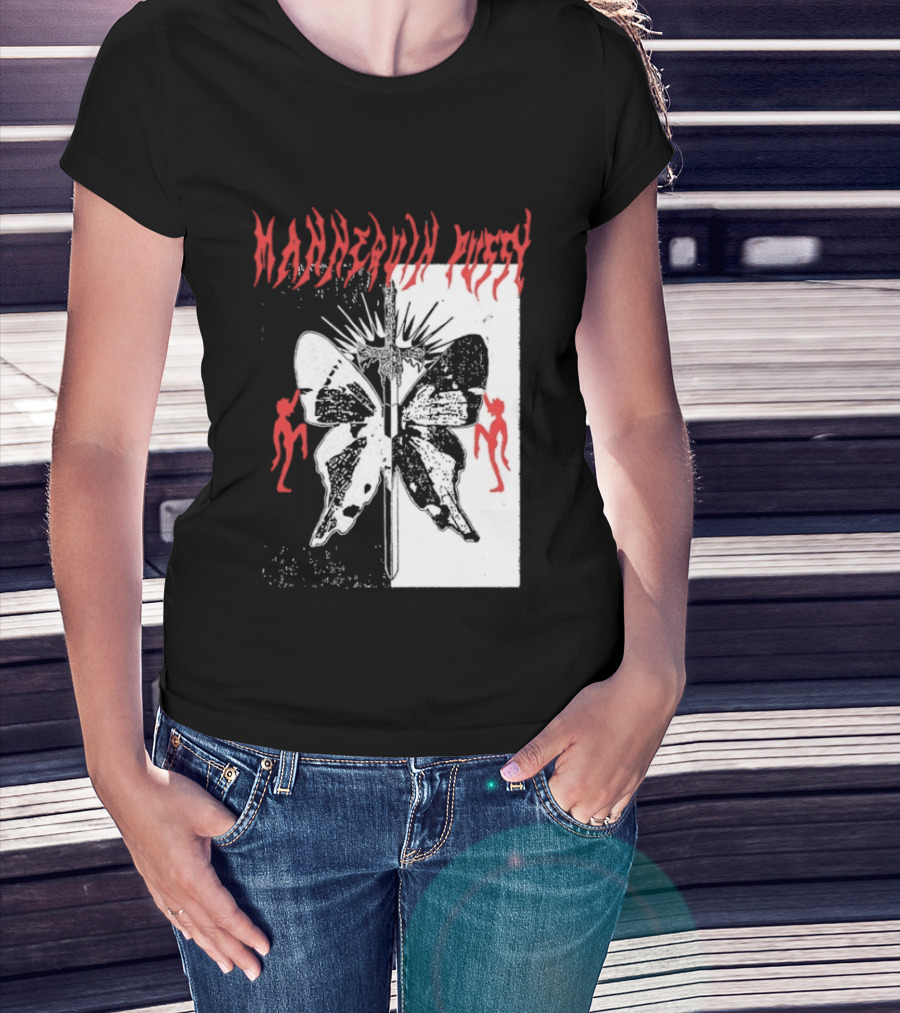 Mannequin Pussy Butterfly Gothic Aesthetic With Dancing Figures T-Shirt