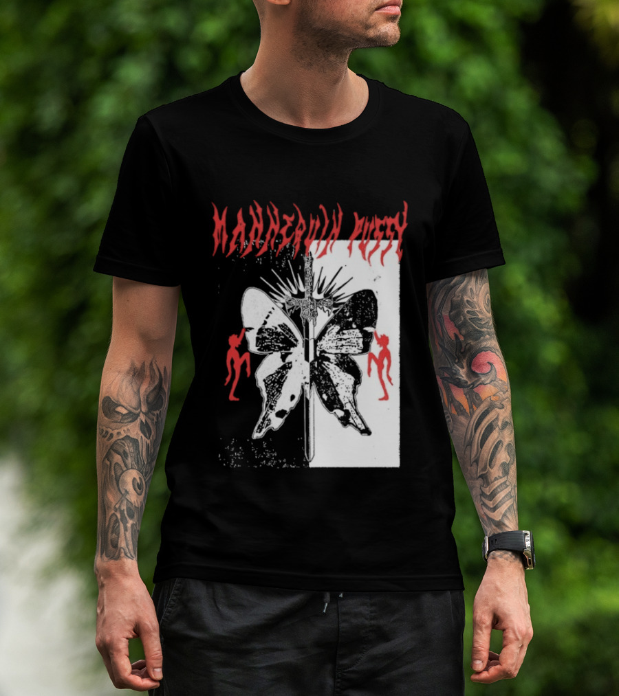 Mannequin Pussy Butterfly Gothic Aesthetic With Dancing Figures T-Shirt